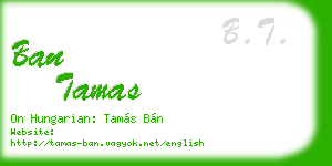 ban tamas business card